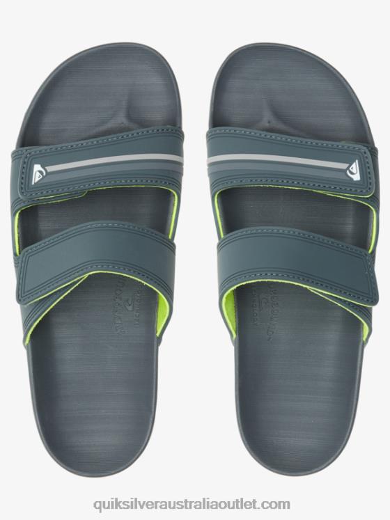 Quiksilver Men Rivi Double Adjust Sandals H2N4B1078 grey/black/green