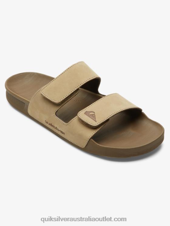 Quiksilver Men Rivi Leather Double Adjust Sandals H2N4B1285 tan 1