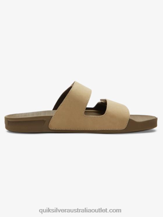 Quiksilver Men Rivi Leather Double Adjust Sandals H2N4B1285 tan 1