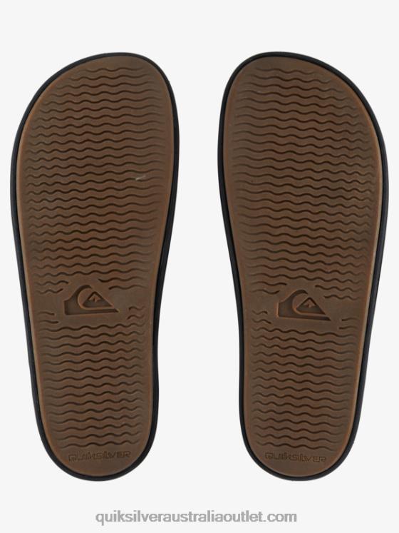 Quiksilver Men Rivi Leather Double Adjust Sandals H2N4B1287 brown/black