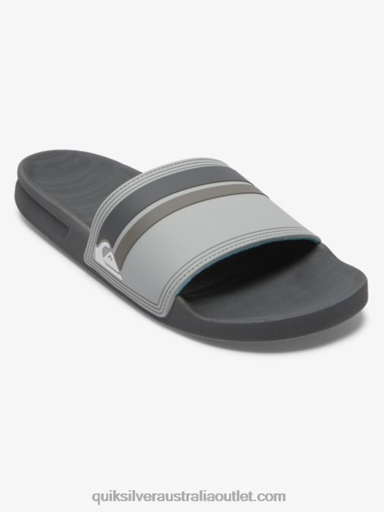 Quiksilver Men Rivi Slide Slider Sandals H2N4B762 grey 2