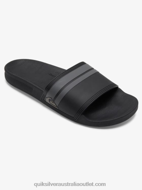 Quiksilver Men Rivi Slide Slider Sandals H2N4B763 black/grey