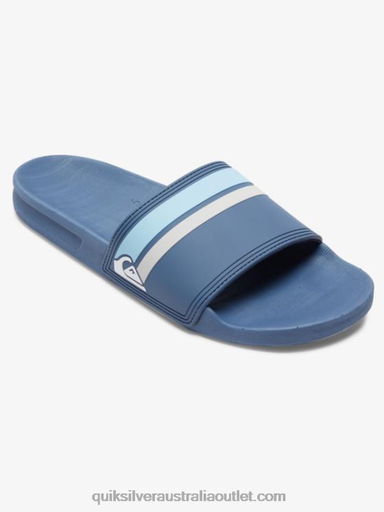 Quiksilver Men Rivi Slide Slider Sandals H2N4B764 blue 7