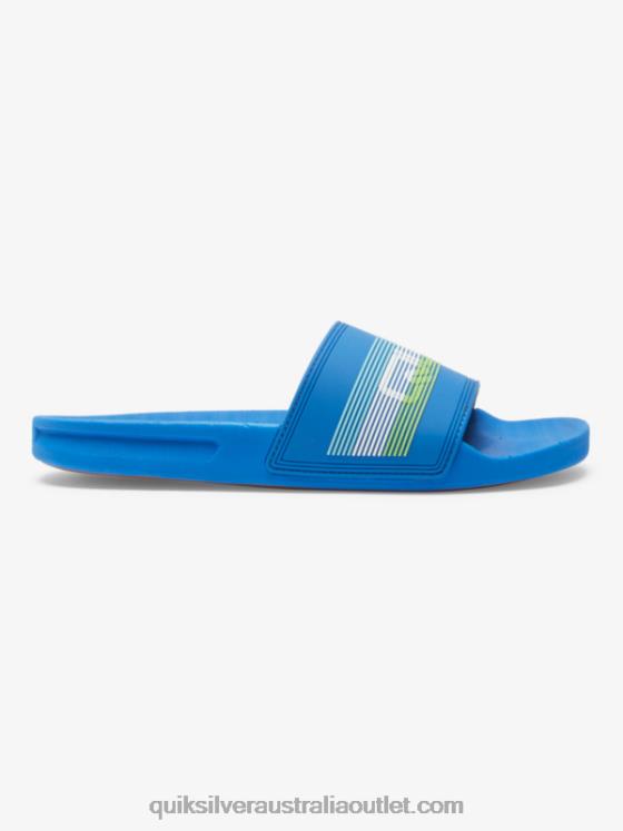 Quiksilver Men Rivi Wordmark Slide Slider Sandals H2N4B685 blue 4
