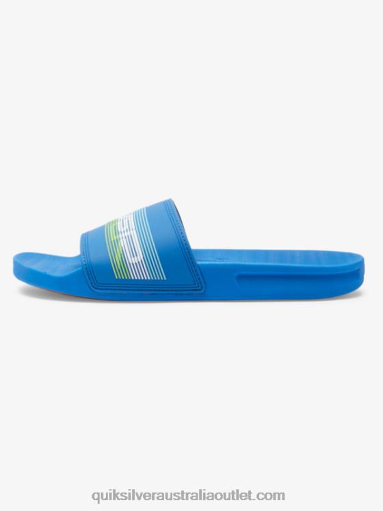 Quiksilver Men Rivi Wordmark Slide Slider Sandals H2N4B685 blue 4