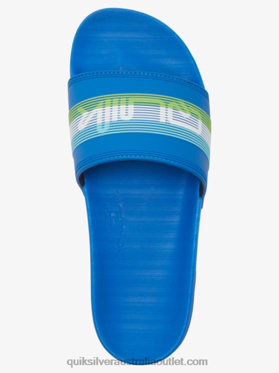 Quiksilver Men Rivi Wordmark Slide Slider Sandals H2N4B685 blue 4
