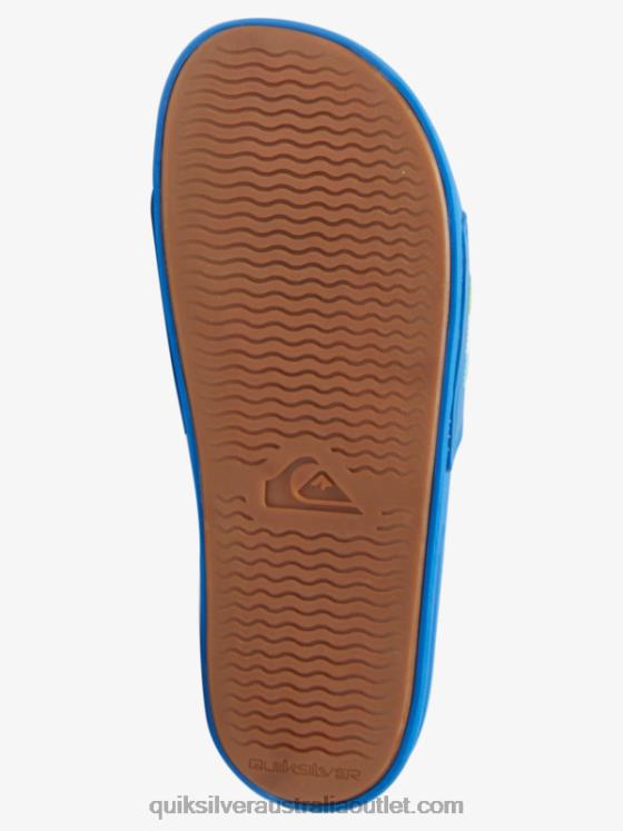 Quiksilver Men Rivi Wordmark Slide Slider Sandals H2N4B685 blue 4