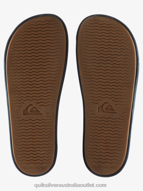 Quiksilver Men Rivi Wordmark Slide Slider Sandals H2N4B688 blue 3