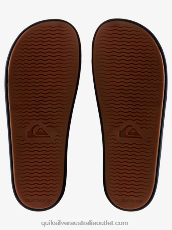 Quiksilver Men Rivi Wordmark Slide Slider Sandals H2N4B691 blue 2