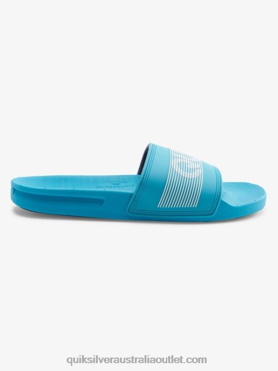 Quiksilver Men Rivi Wordmark Slide Slider Sandals H2N4B692 blue 1