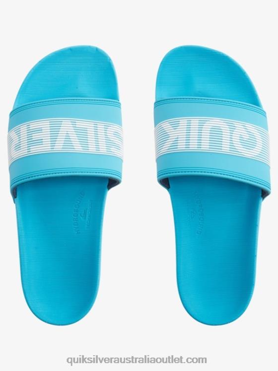 Quiksilver Men Rivi Wordmark Slide Slider Sandals H2N4B692 blue 1