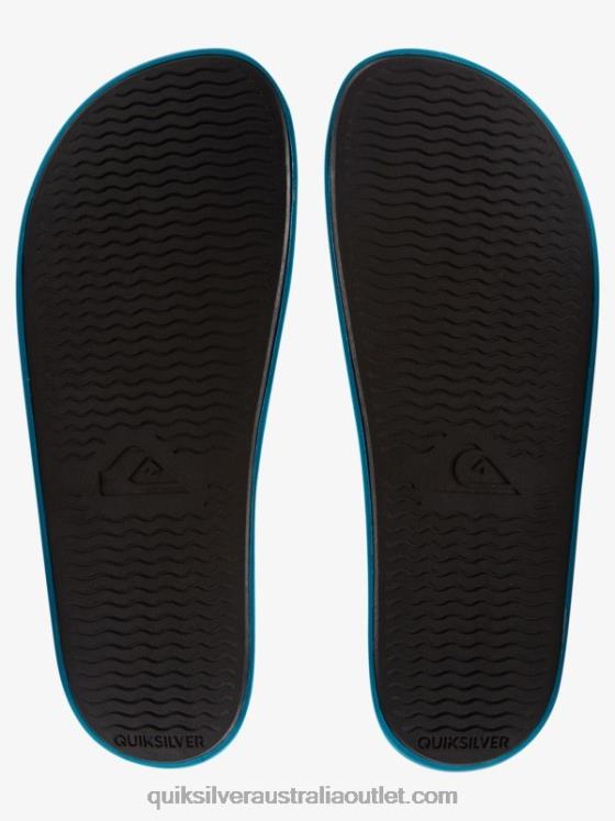 Quiksilver Men Rivi Wordmark Slide Slider Sandals H2N4B692 blue 1
