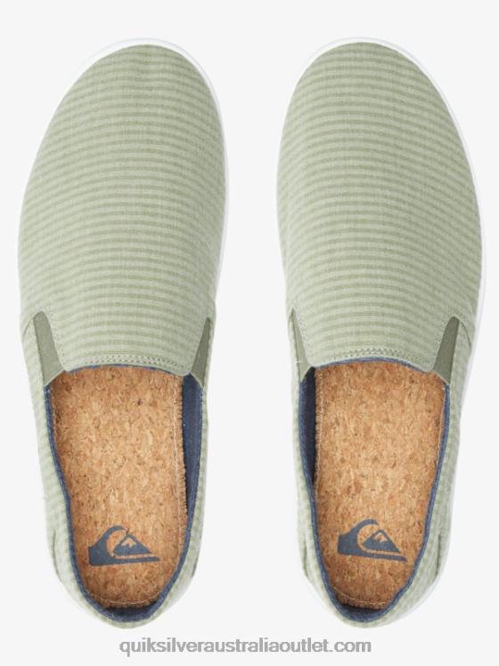 Quiksilver Men Harbor Wharf Slip-On Shoes H2N4B1289 green 1