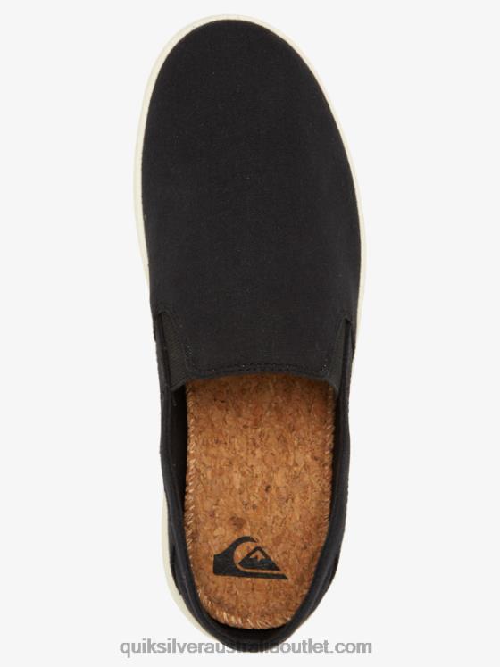 Quiksilver Men Harbor Wharf Slip-On Shoes H2N4B1290 black/white