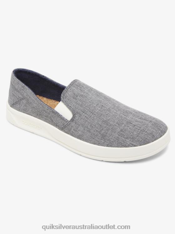 Quiksilver Men Harbor Wharf Slip-On Shoes H2N4B1291 grey/white