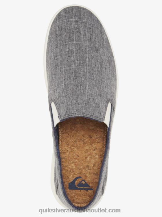Quiksilver Men Harbor Wharf Slip-On Shoes H2N4B1291 grey/white